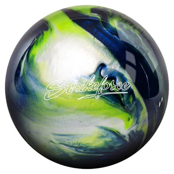 KR Strikeforce Polyester Blue Green Silver Bowling Ball