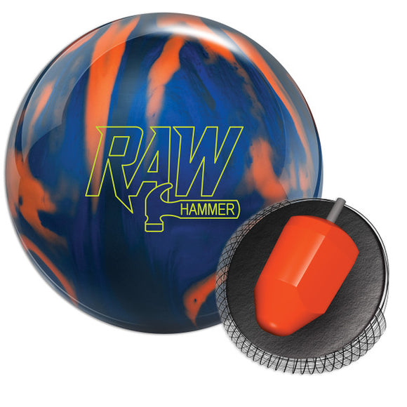Hammer Raw Bowling Ball - Blue/Black/Orange Hybrid