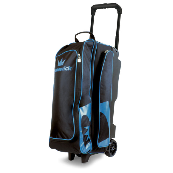 Brunswick Blitz 3 Ball Triple Roller Bowling Bag Blue